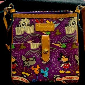 Dooney & Bourke Disney Sketch Purple Letter Carrier Crossbody
